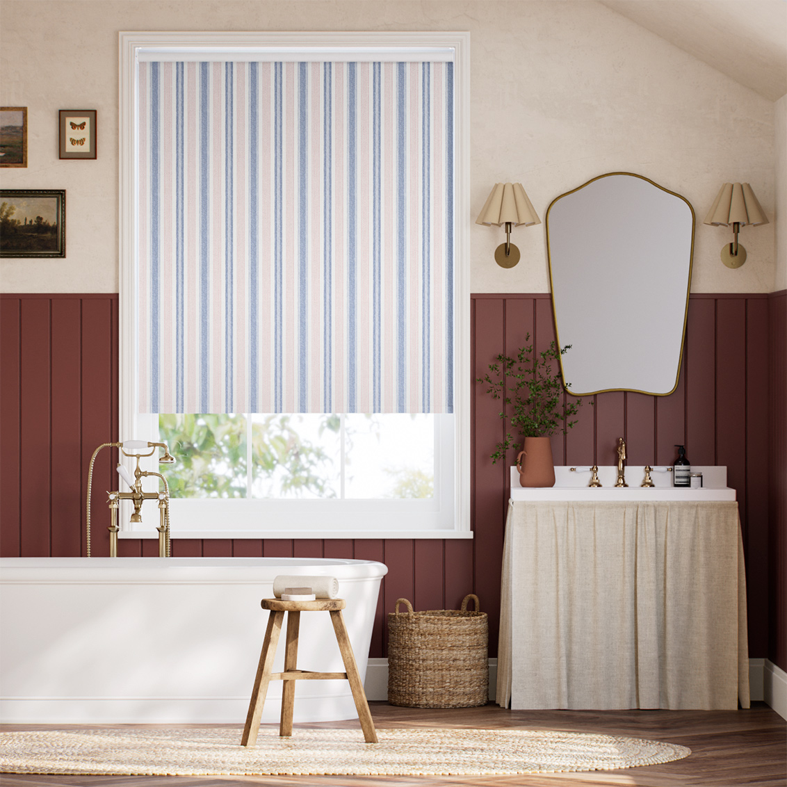 Regatta Stripe Blue & Red Roller Blind