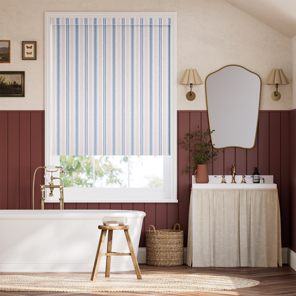 Regatta Stripe Blue & Red Roller Blind