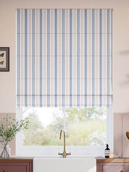 Regatta Stripe Blue & Red Roman Blind thumbnail image