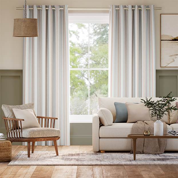 Regatta Stripe Neutral Curtains thumbnail image