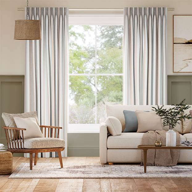 Regatta Stripe Neutral Curtains thumbnail image