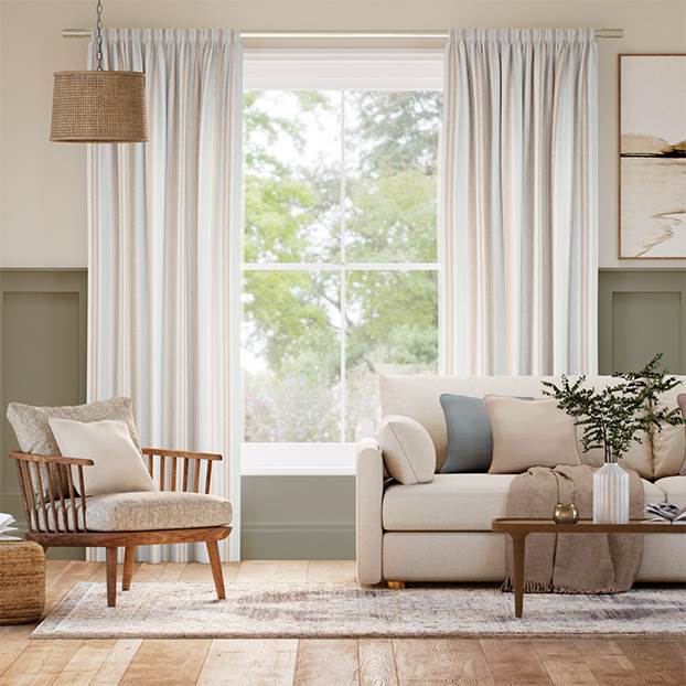 Regatta Stripe Neutral Curtains thumbnail image