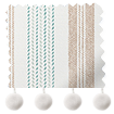 Regatta Stripe Pom-Pom Neutral Roman Blind sample image