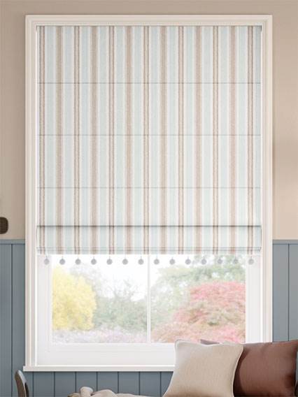 Regatta Stripe Pom-Pom Neutral Roman Blind thumbnail image