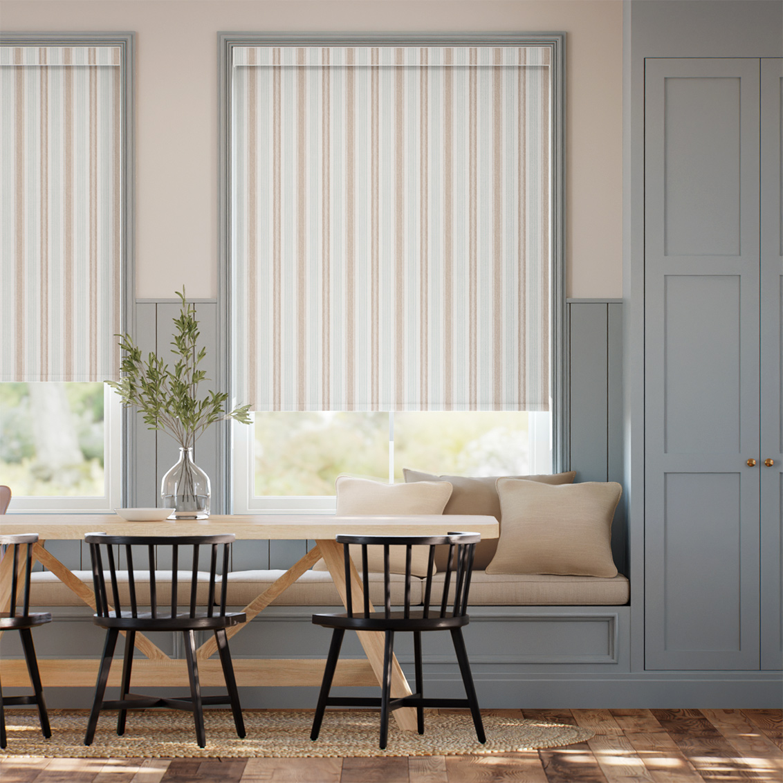 Regatta Stripe Neutral Roller Blind