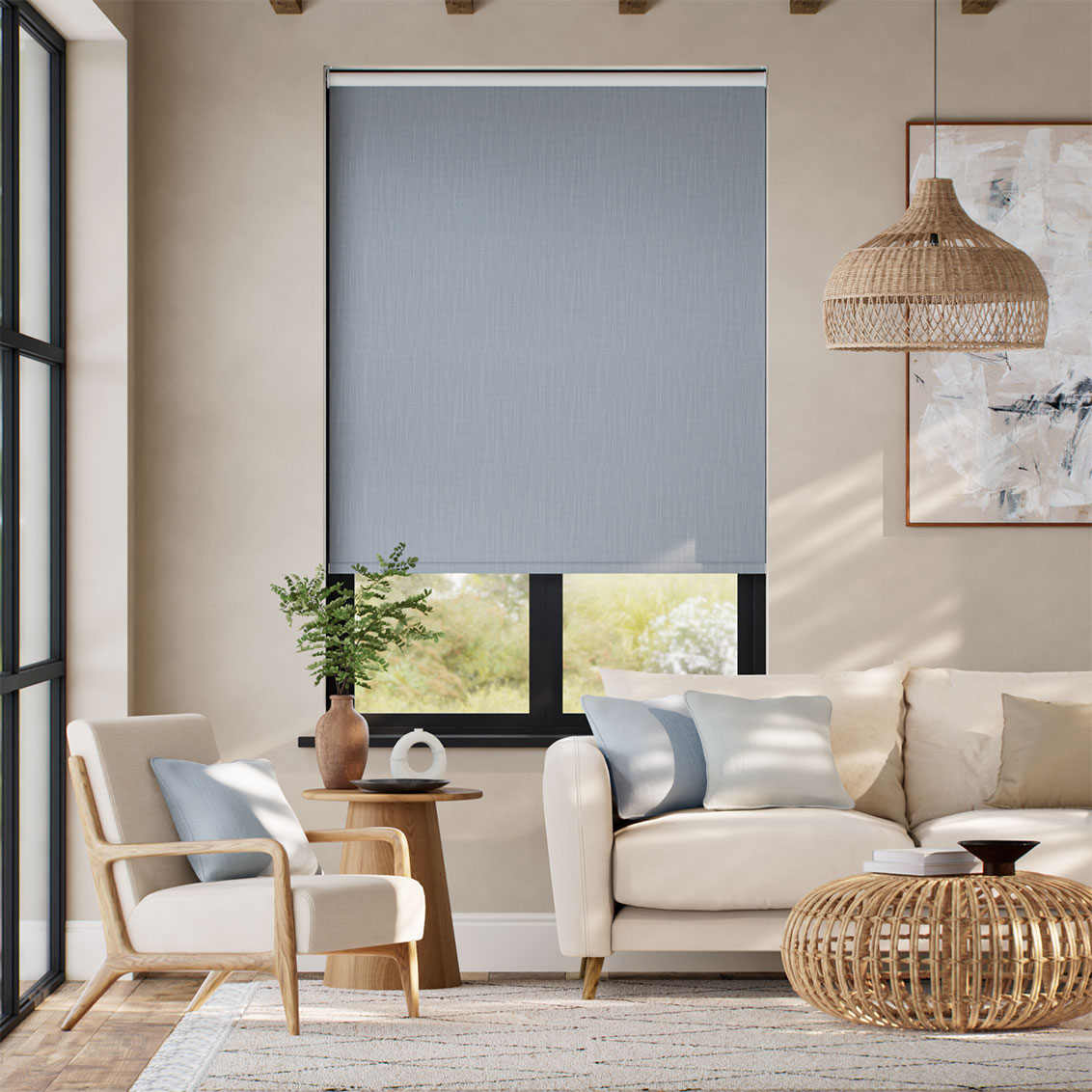 Choices Remy Linen Bluebell Roller Blind
