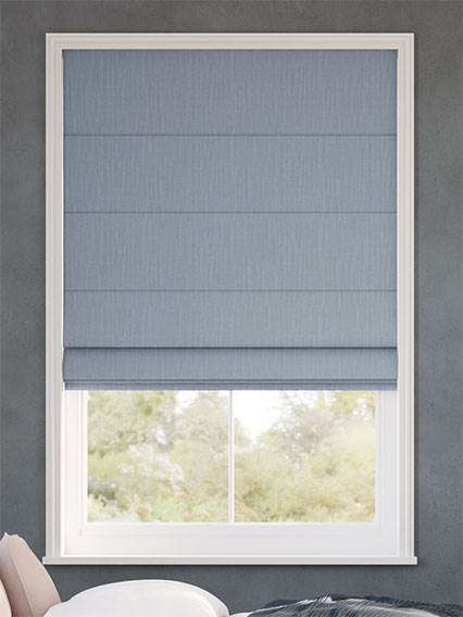 Remy Linen Bluebell Roman Blind thumbnail image