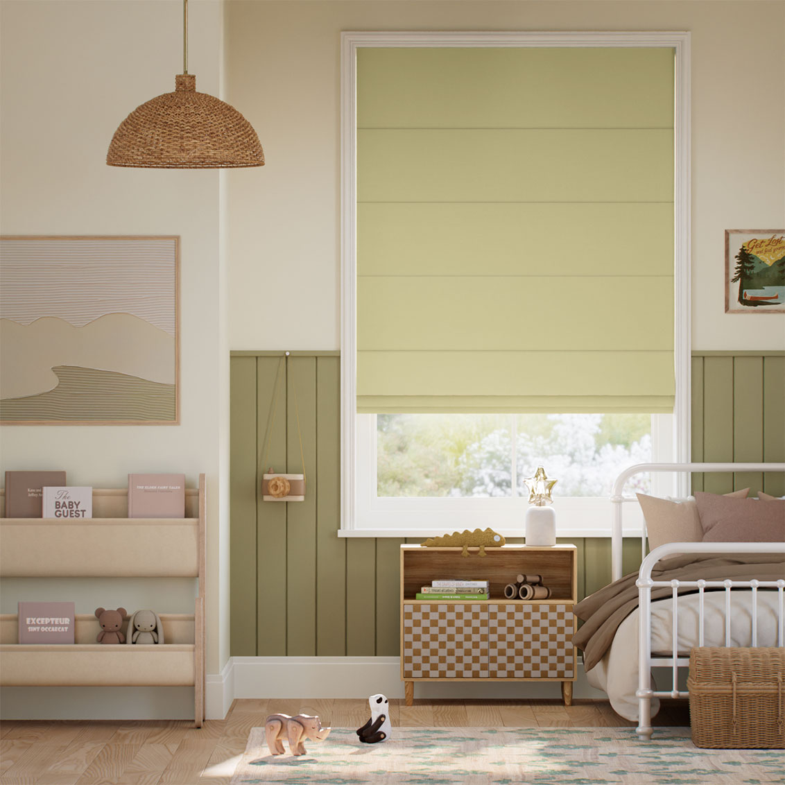 Remy Linen Citrine Roman Blind