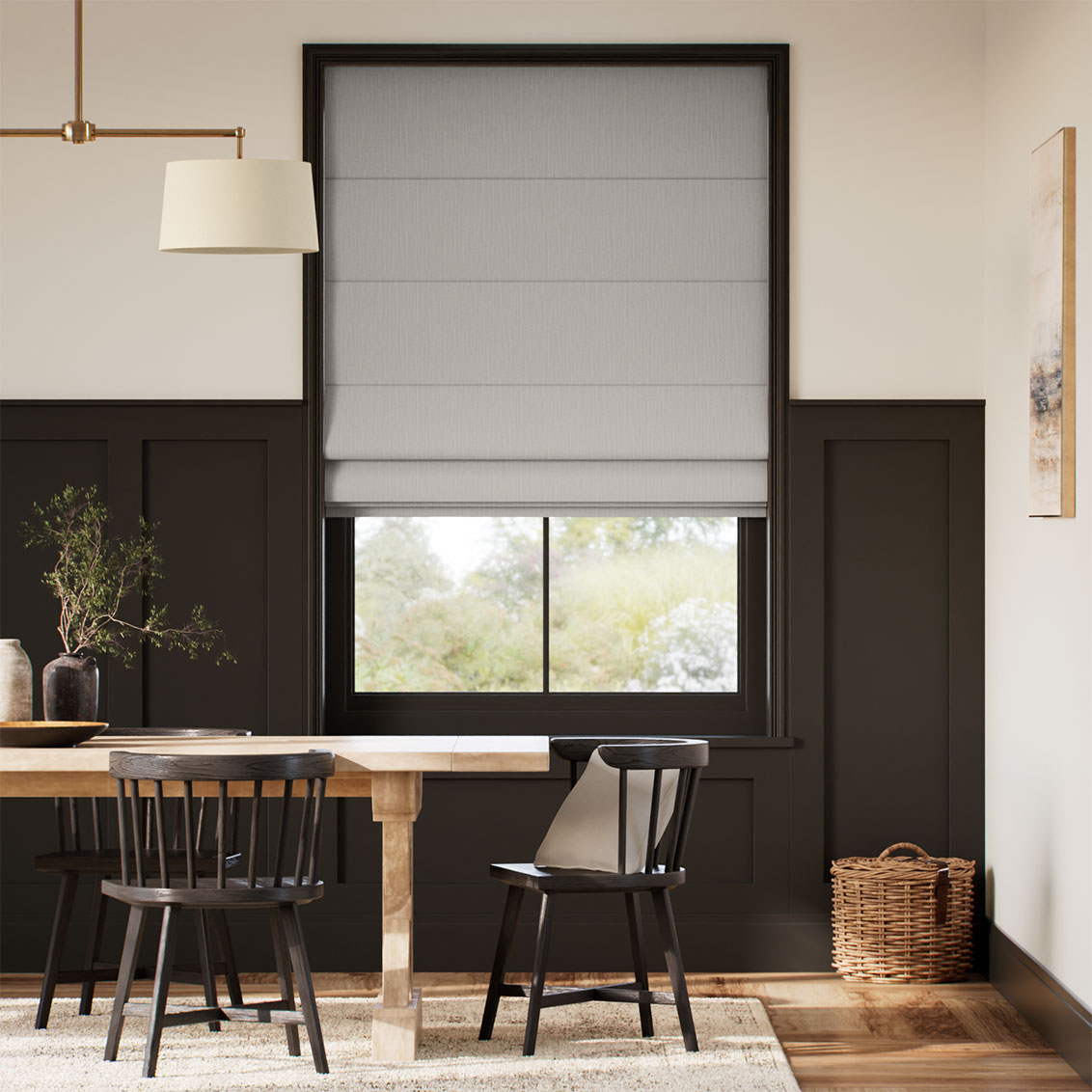 Remy Linen Mouse Grey Roman Blind