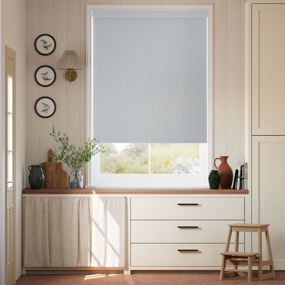 Choices Remy Linen Powder Blue Roller Blind
