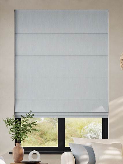 Remy Linen Powder Blue Roman Blind thumbnail image