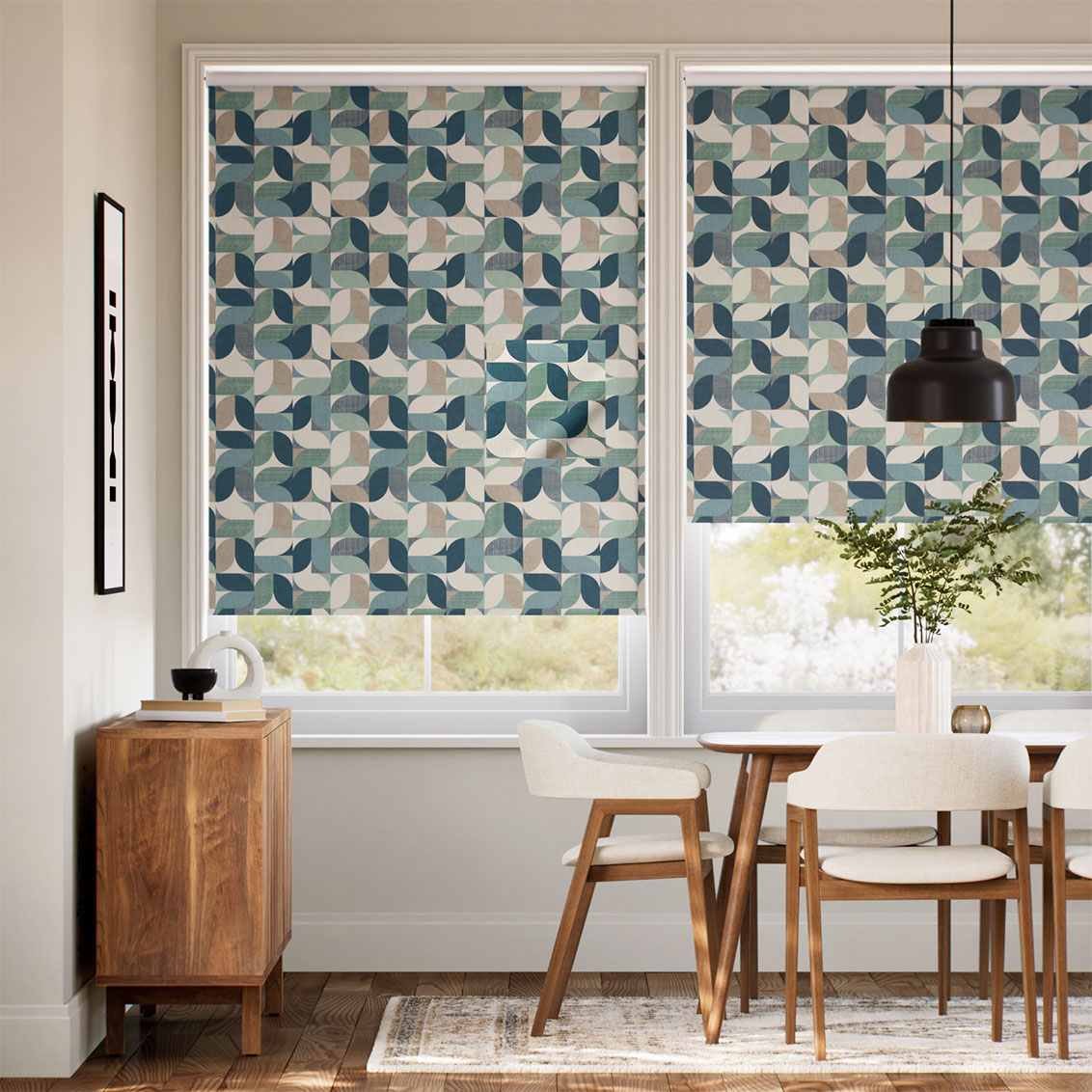 Reno Seafoam Natural Roller Blind