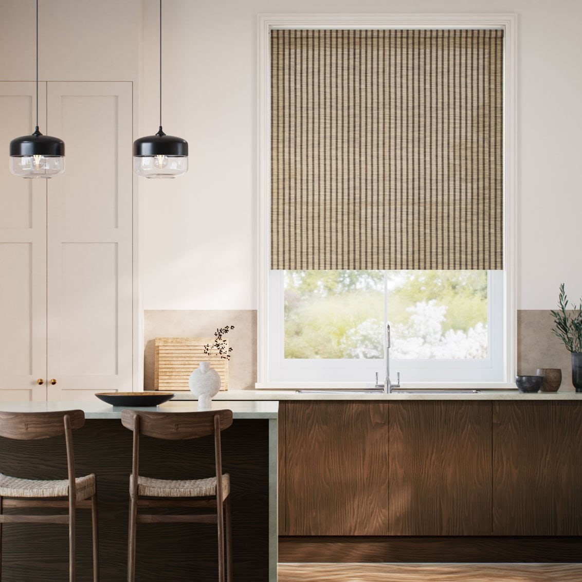Rico Stripe Acorn  Roller Blind
