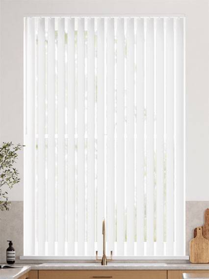 Rigid PVC Tokyo Pristine White Vertical Blind thumbnail image