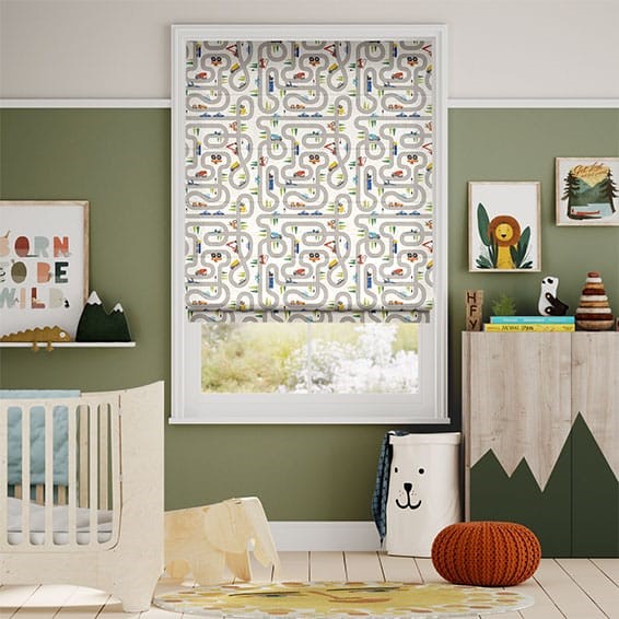 Road Trip Paintbox Roman Blind