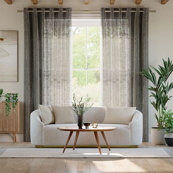 Rochana Voile Iron Grey Curtains