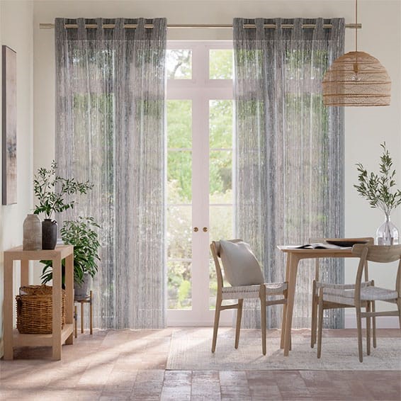 Rochana Voile Mineral Grey Curtains