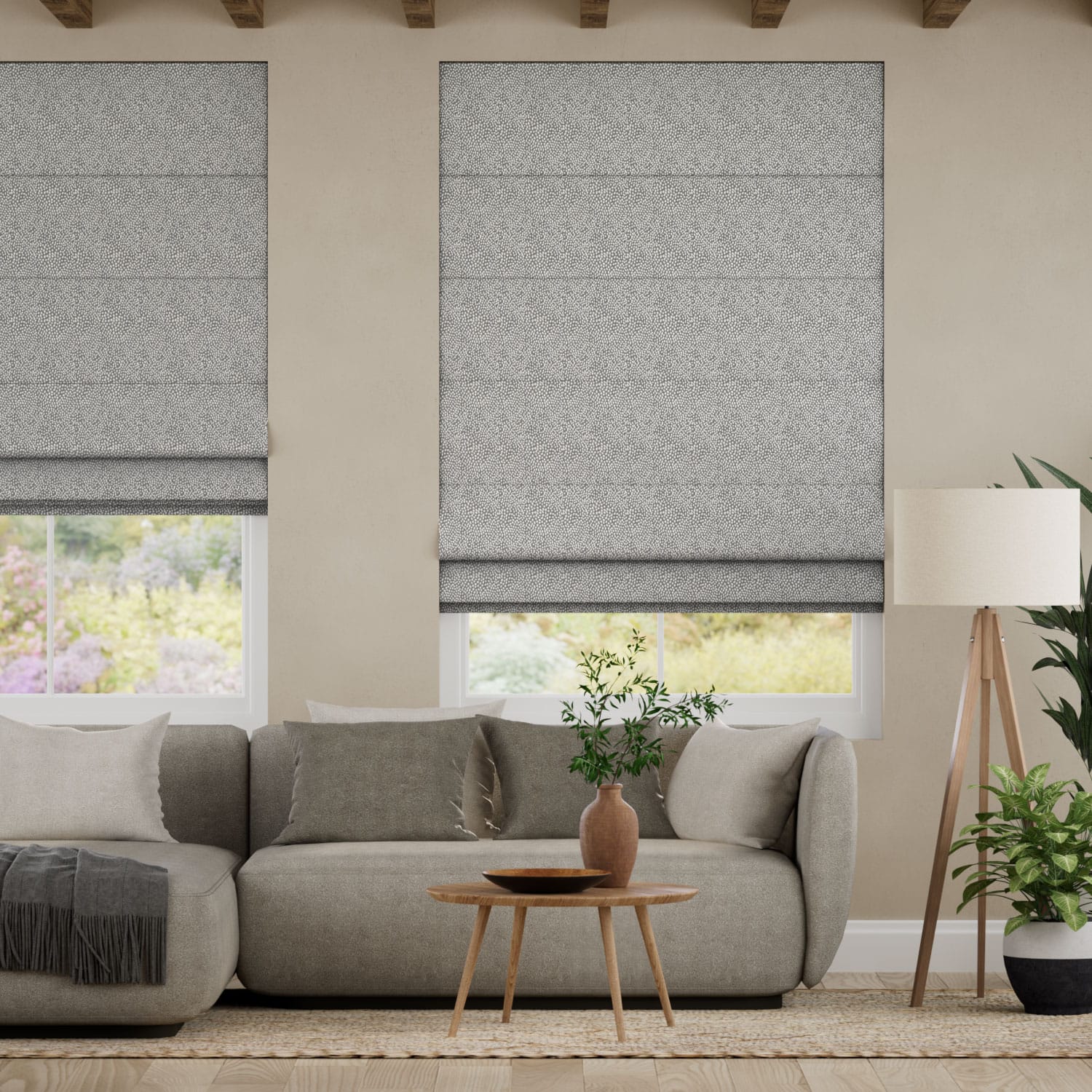 Rockhampton Grey Roman Blind