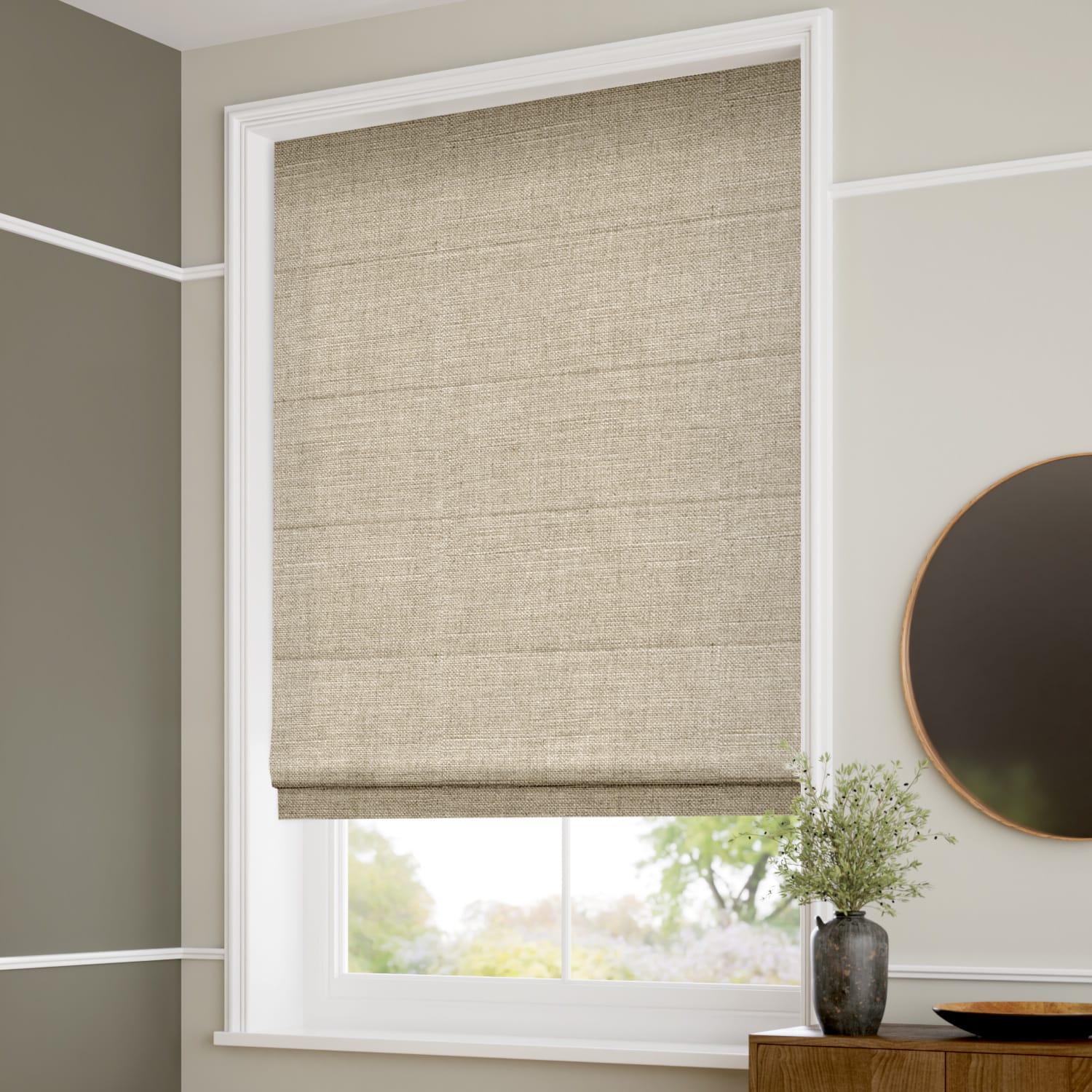 61cm Elsa Lined Roman Blind With Fittings 2ft 