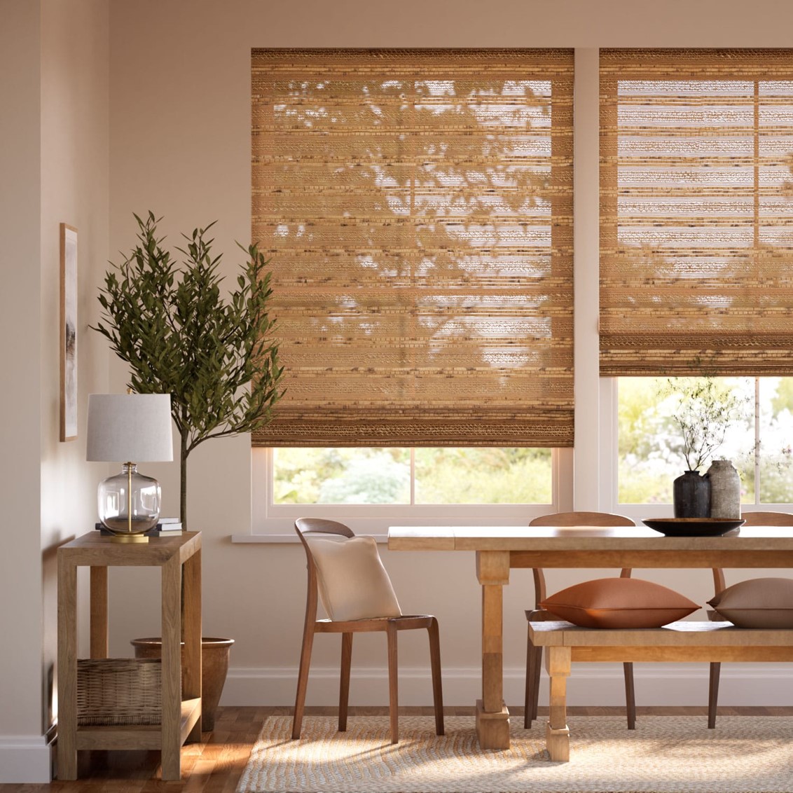 Rosario Chestnut Roman Blind