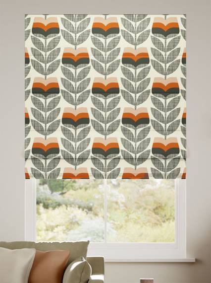 Rosebud Orange Roman Blind thumbnail image