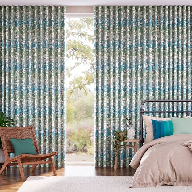 Rue Jacquard Verdigris Curtains thumbnail image