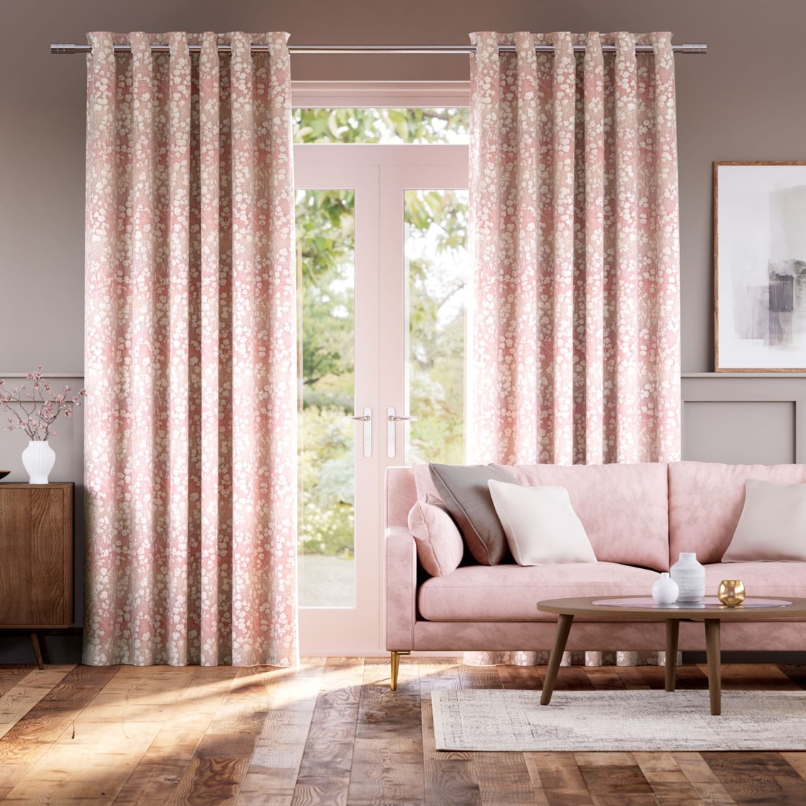 Rue Jacquard Shell Curtains