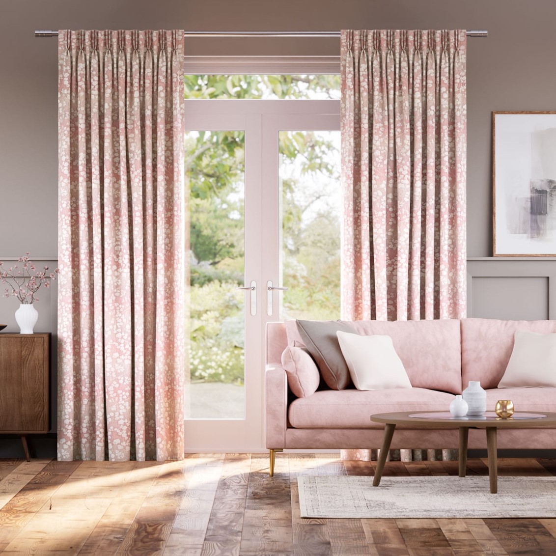 Rue Jacquard Shell Curtains