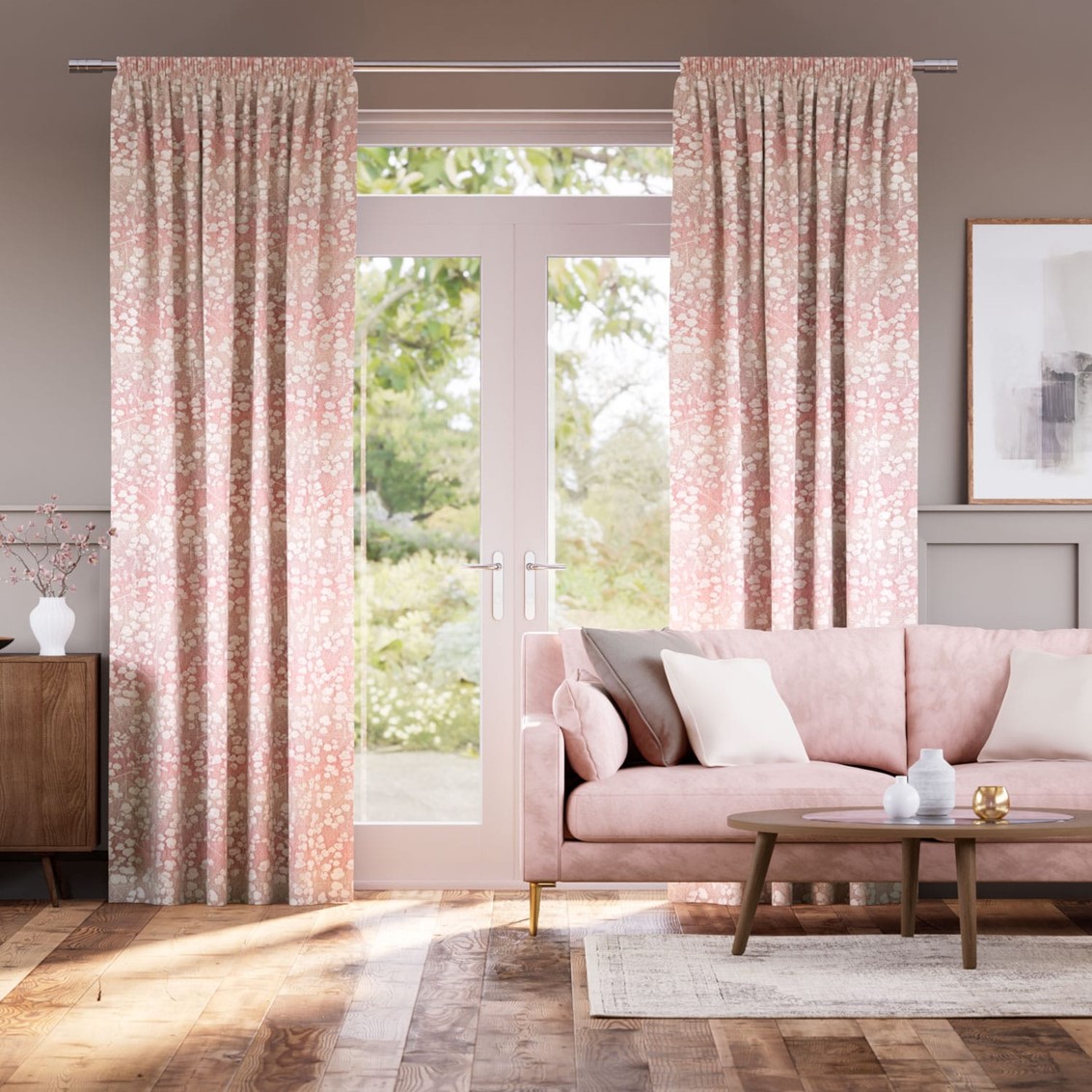 Rue Jacquard Shell Curtains