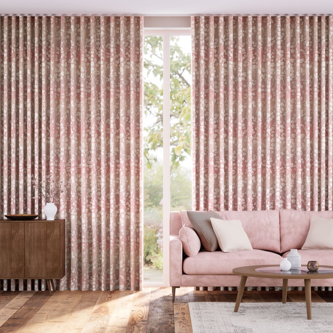 Rue Jacquard Shell Curtains