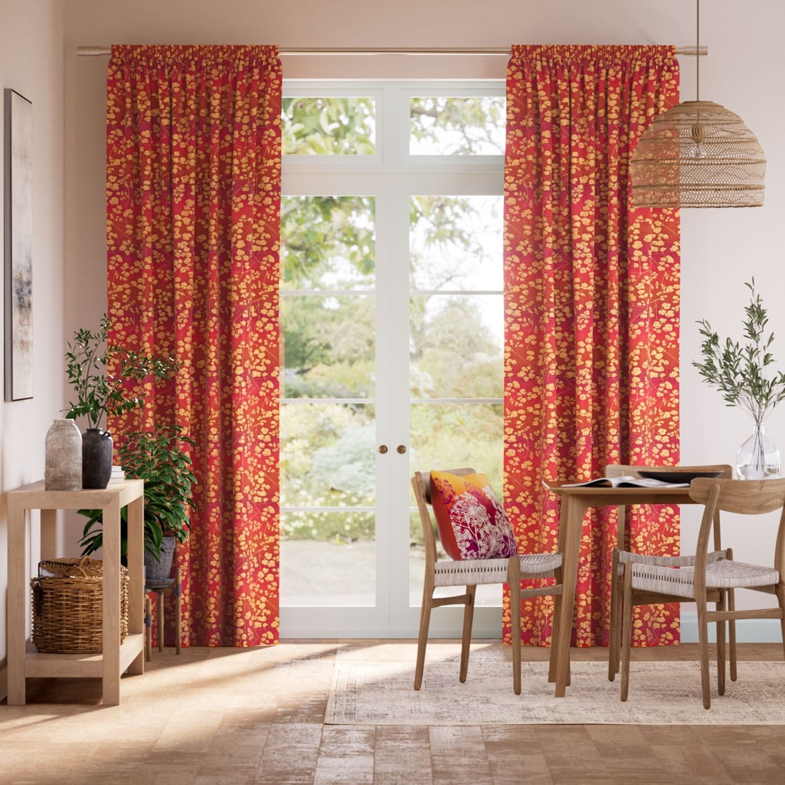 Rue Jacquard Sunset Curtains