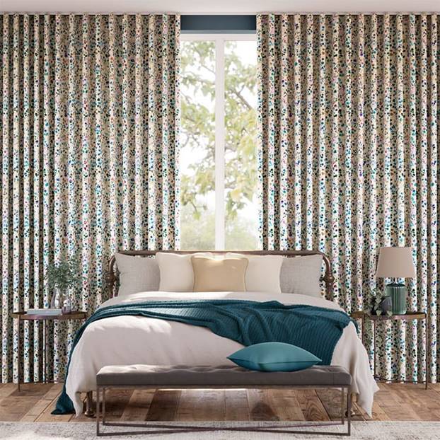 Rue Watercolour Opal Curtains thumbnail image