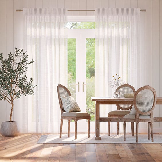 Sabe Voile Ivory Curtains