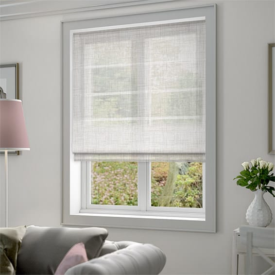 Sabe Voile Ivory Roman Blind