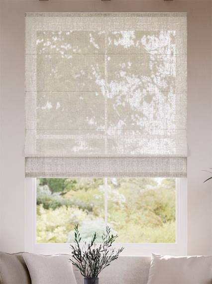 Sabe Voile Pewter Roman Blind thumbnail image