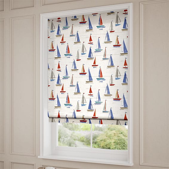 Sail Away Nautical Roman Blind