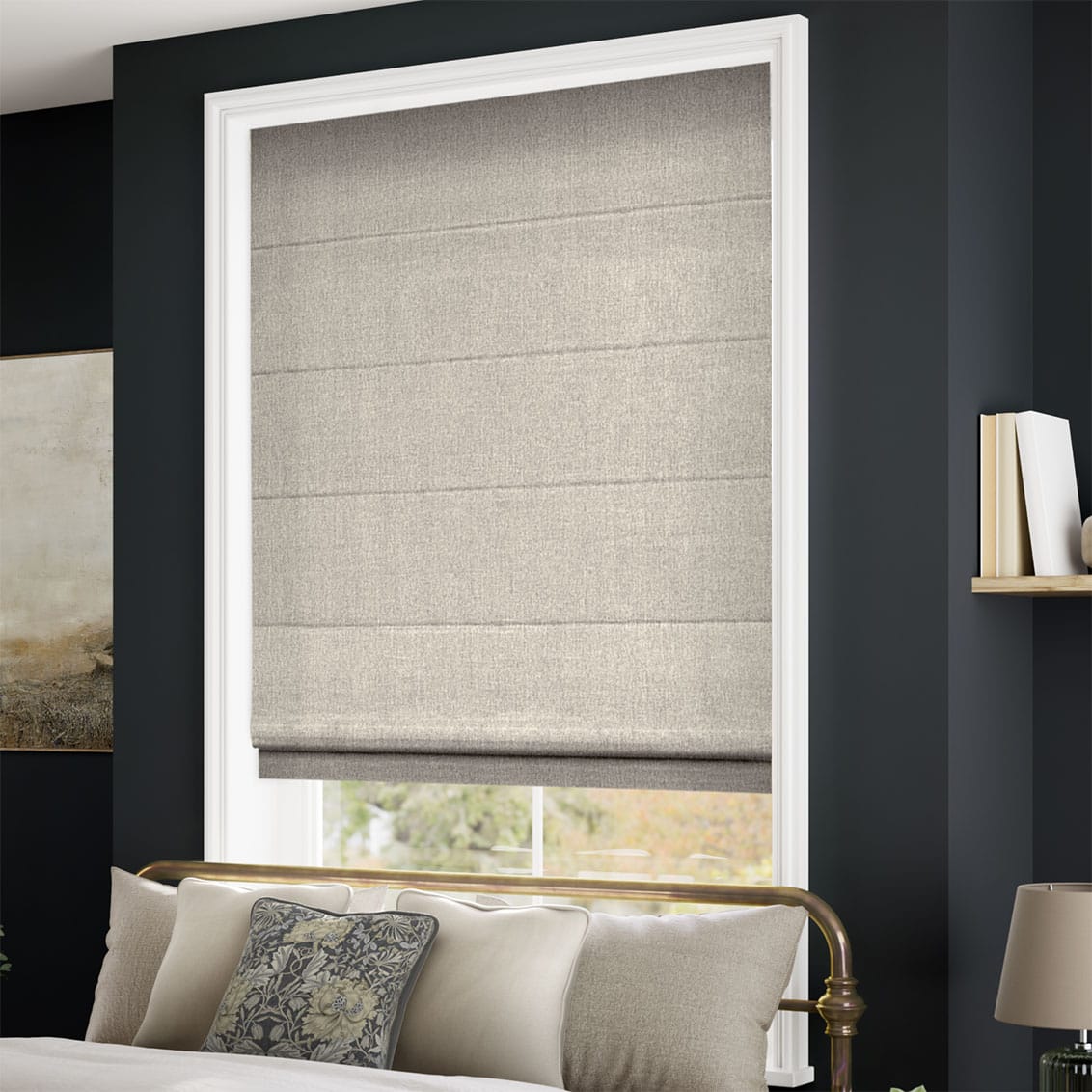 Salcombe Chenille Linen Roman Blind