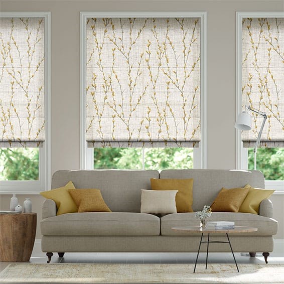 Salice Trail Mustard Roman Blind