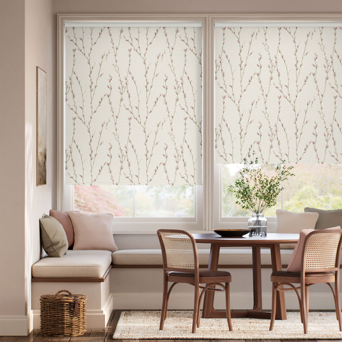 Salice Trail Rose Roller Blind