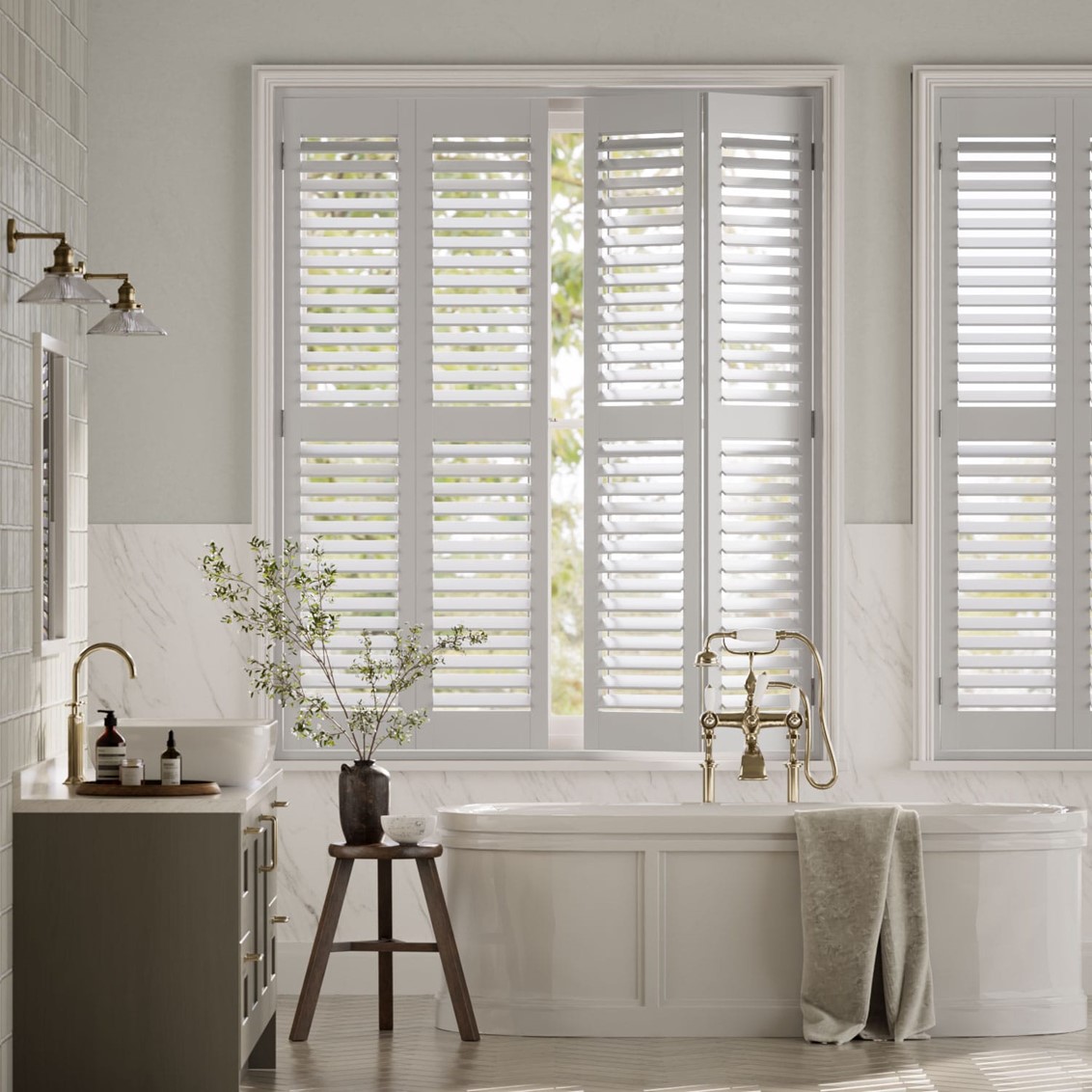 San Jose Premium Hazy Grey Shutter Blinds