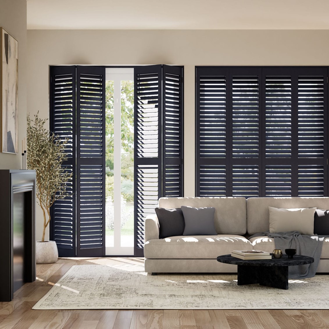 San Jose Premium Midnight Blue Shutter Blinds