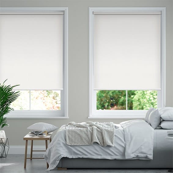 Santiago Blackout Snow White  Roller Blind