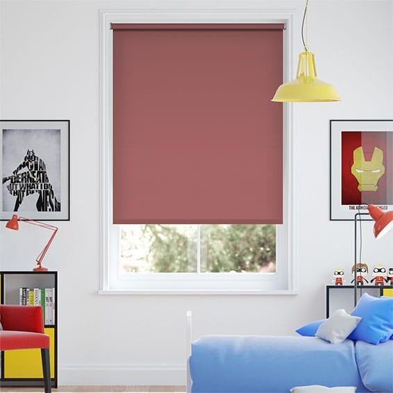 Santiago Blackout Habanero Red Roller Blind