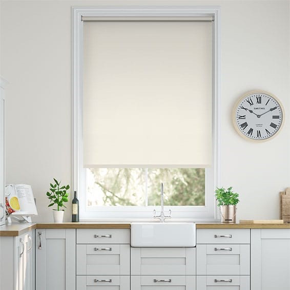 Santiago Blackout Pale Mist Roller Blind