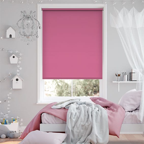 Santiago Blackout Passion Pink Roller Blind