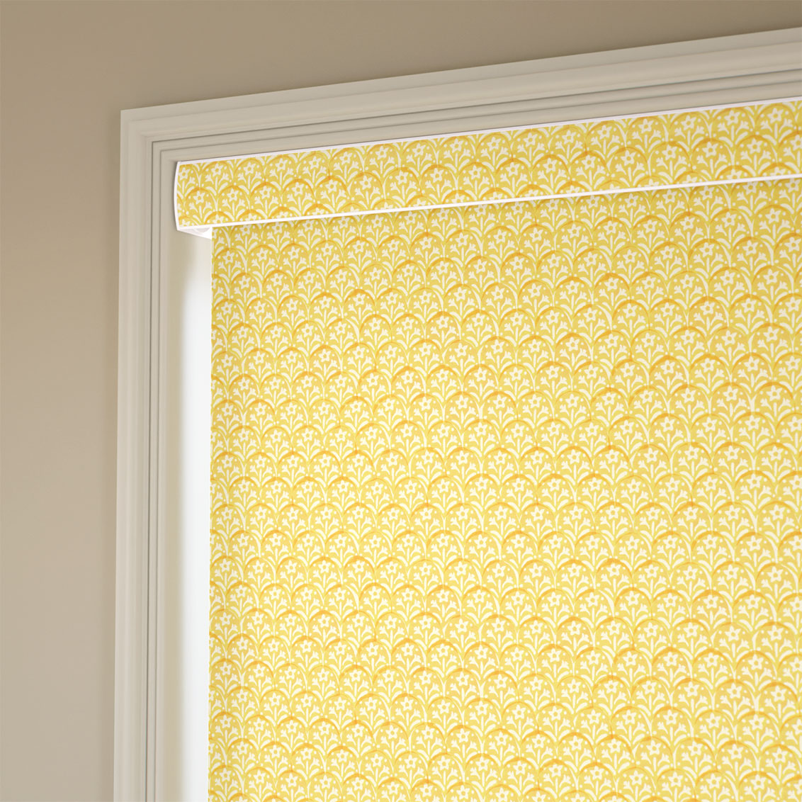 Scallops Light Yellow Roller Blind