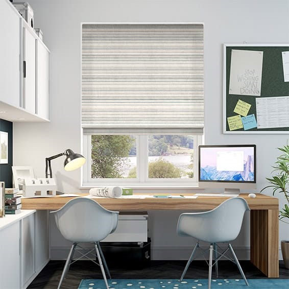 Scandinavia Stripe Aqua Roman Blind