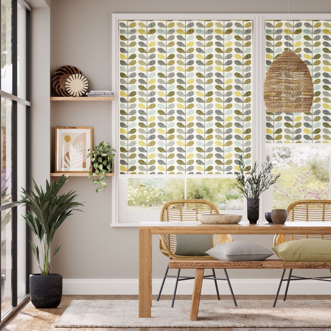 Scribble Stem Seagrass Roller Blind