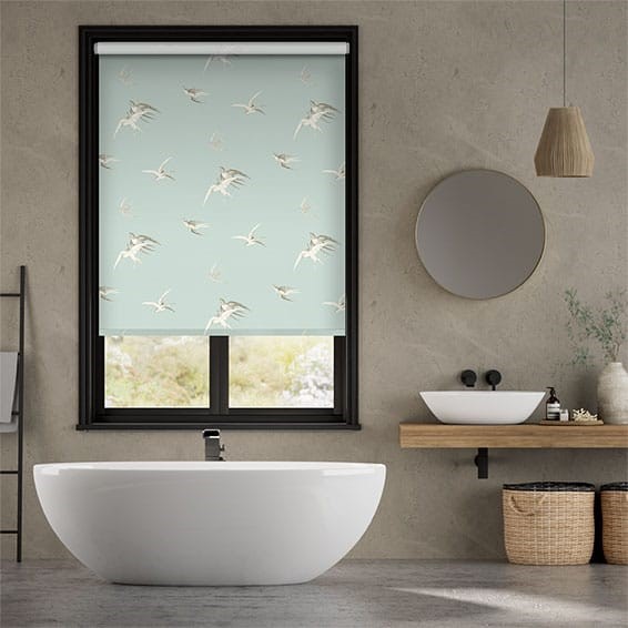 Sea Aves Soft Teal Roller Blind