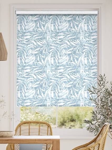 Splash Blackout Sea Kelp Soft Blue Roller Blind thumbnail image